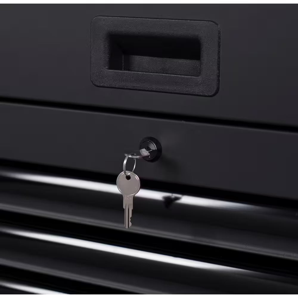 Tool Storage 52 In. W X 20 In. D Heavy Duty Rolling Tool Chest Combo in Matte Black