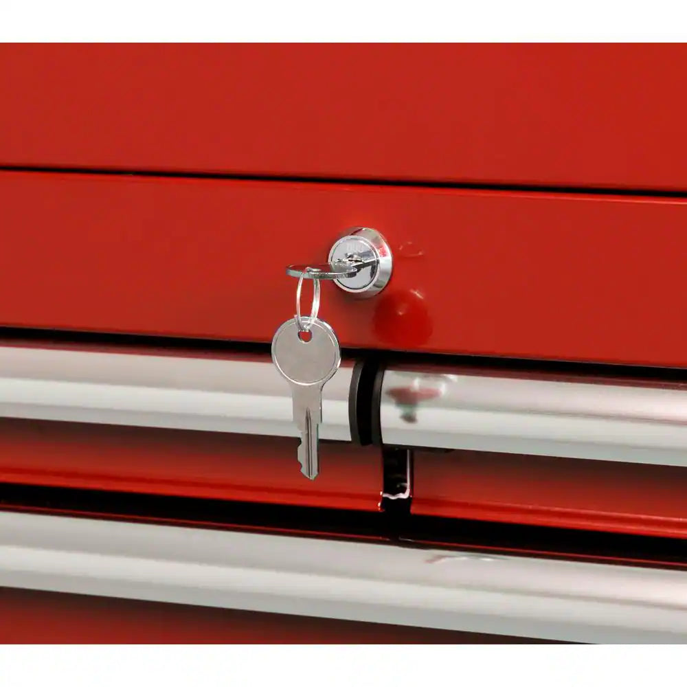 Tool Storage 27 In. W X 18 In. D Standard Duty Red Rolling Tool Chest Combo