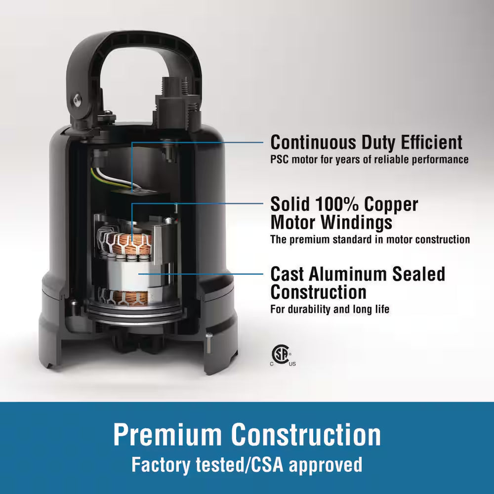 1/3 HP Submersible Aluminum Utility Pump
