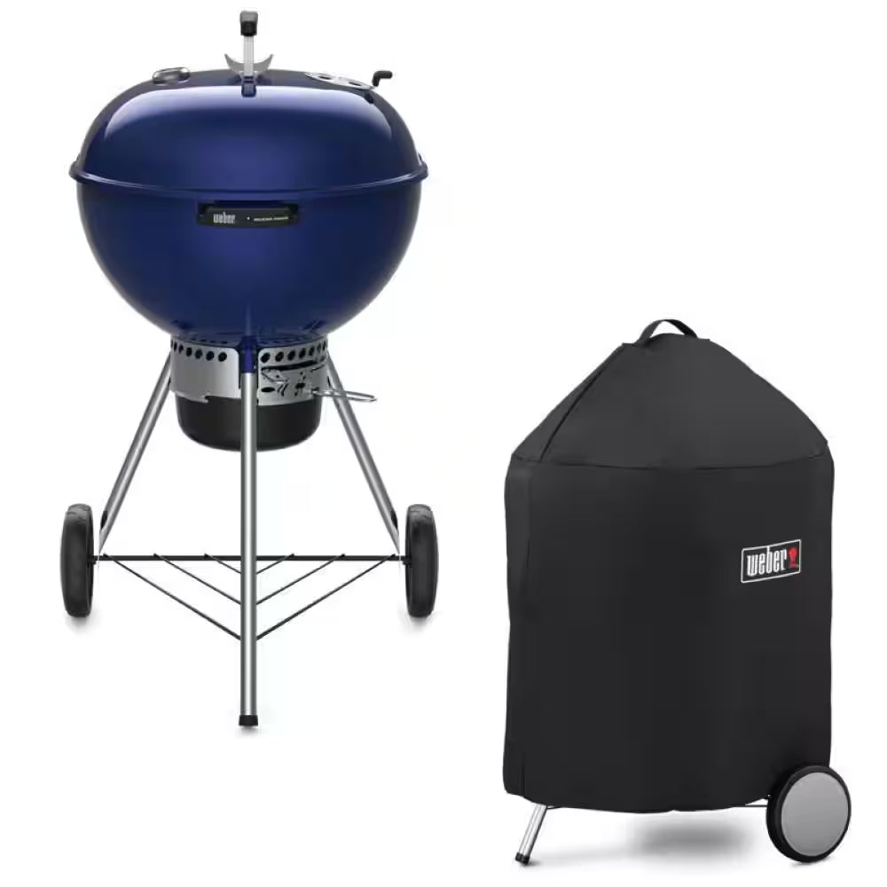 Master-Touch 22 In. Charcoal Grill in Black with Built-In Thermometer
