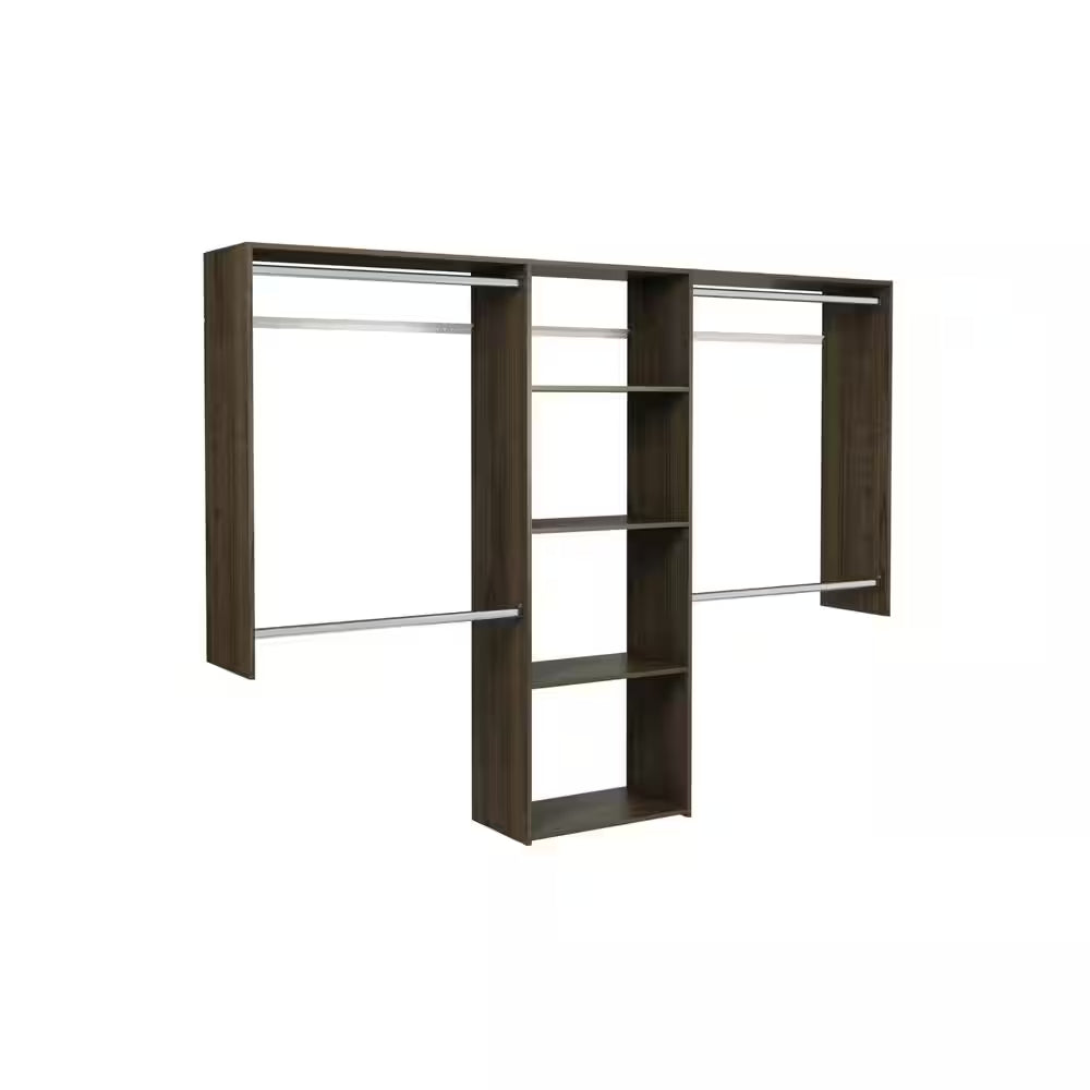 Essential plus 60 In. W - 96 In. W White Wood Closet System