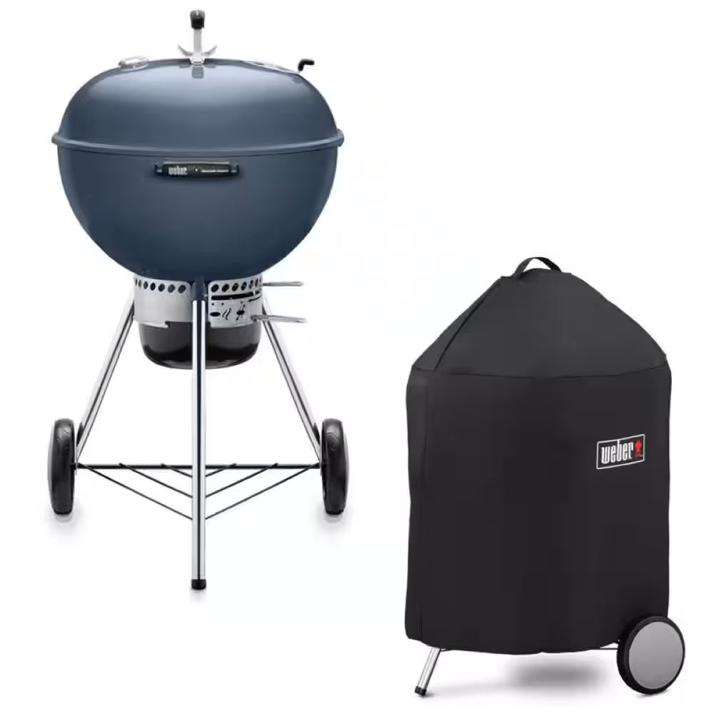 Master-Touch 22 In. Charcoal Grill in Black with Built-In Thermometer
