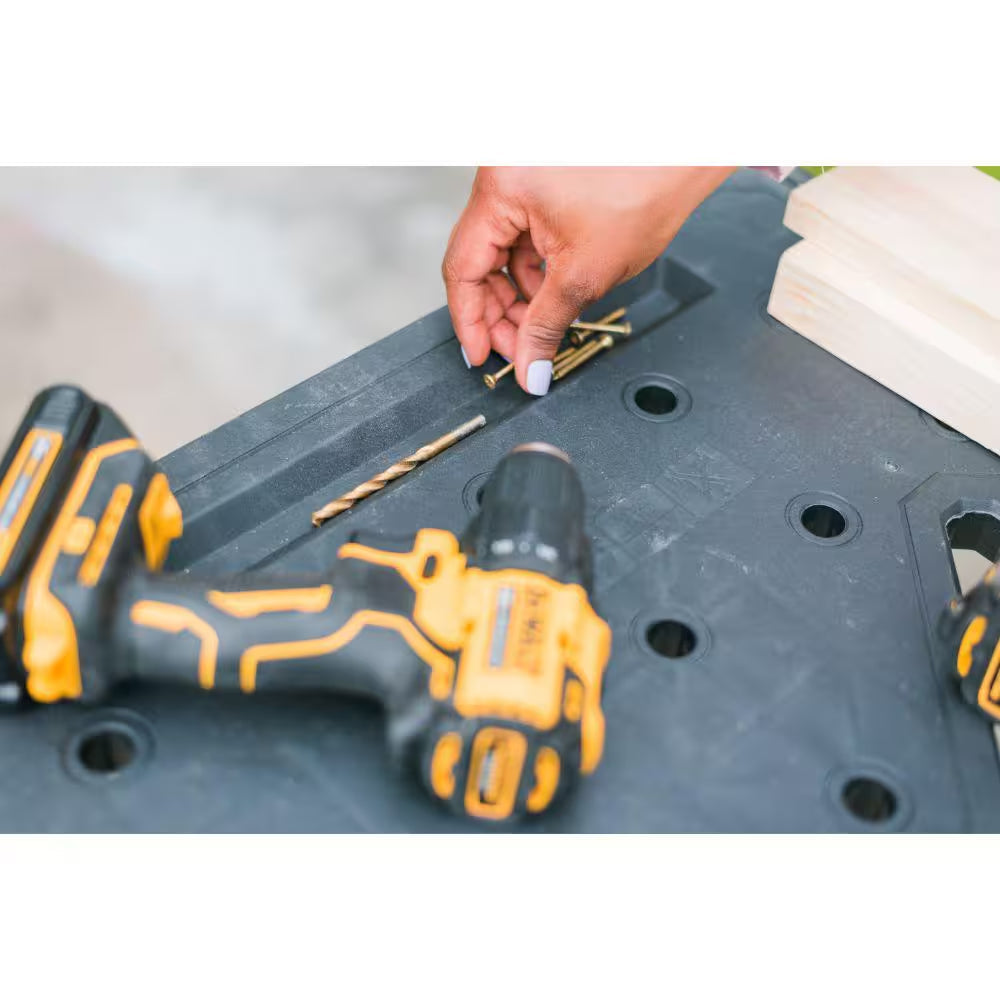 33 In. H Plastic Folding Portable Sawhorse Workbench