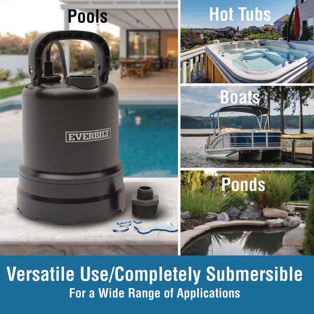 1/3 HP Submersible Aluminum Utility Pump