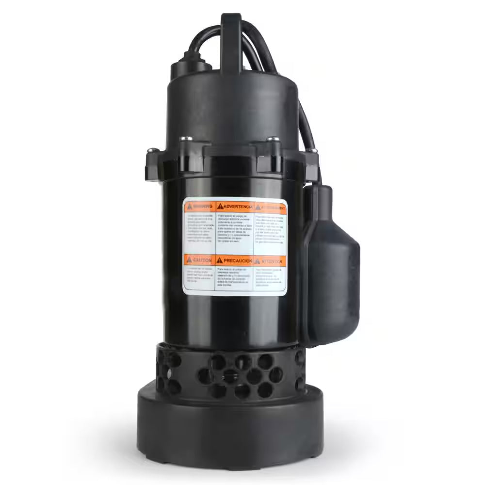1/2 HP Aluminum Submersible Sump Pump Tether Switch