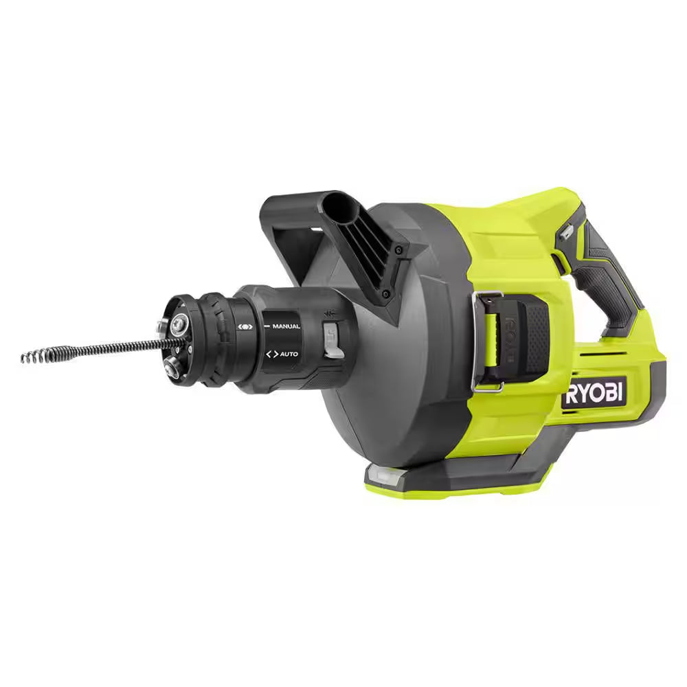 ONE+ 18V Cordless Drain Auger with 35 Ft Cable, LED Light, Auto Feed/Retract, Cable Lock, Enclosed Drum (Tool Only)