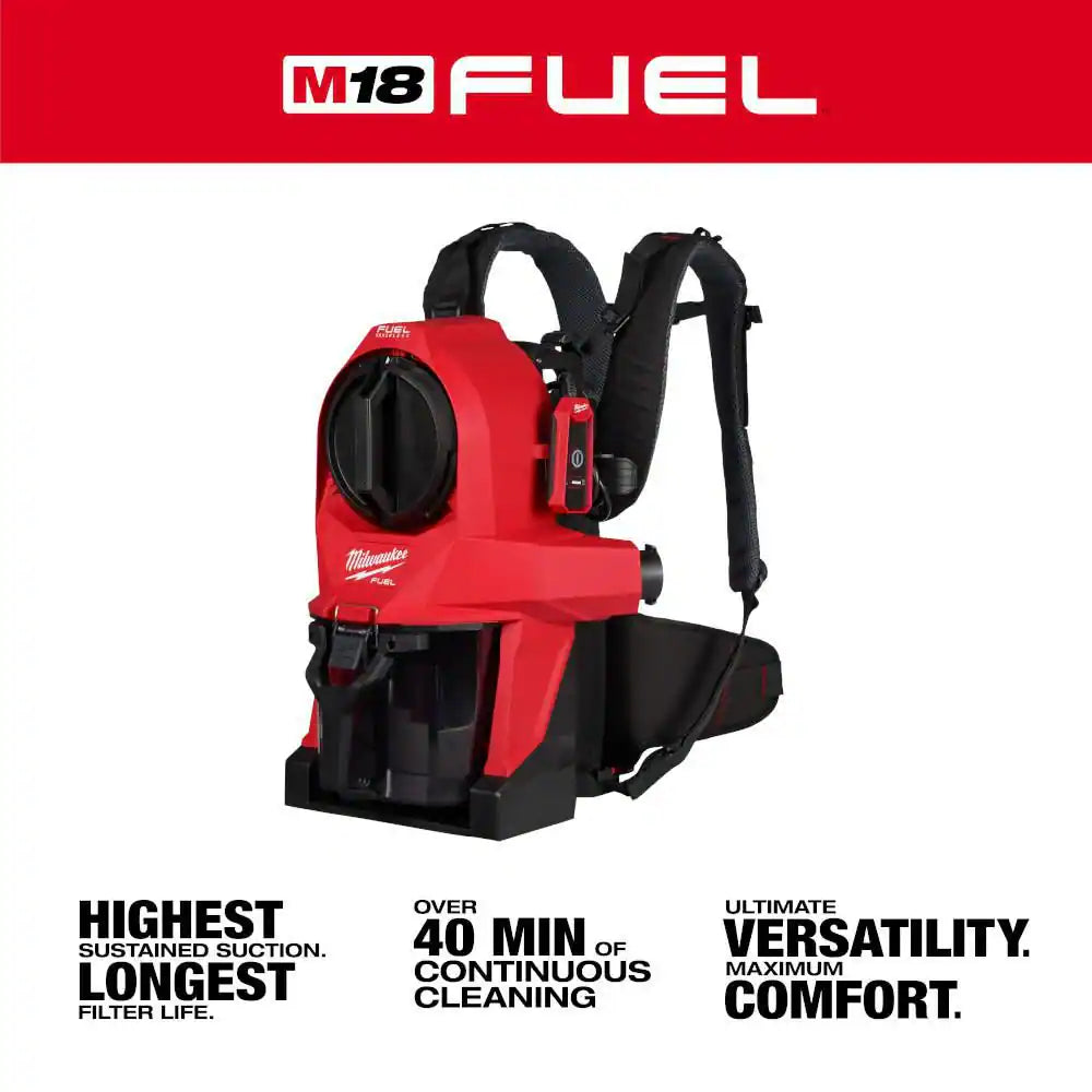 M18 FUEL 18 Volt Lithium Ion Brushless 3-In-1 Backpack Vacuum with M18 5. 0Ah XC Extended Capacity Battery