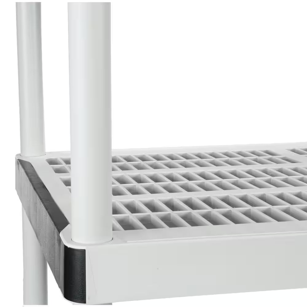 5-Tier Easy Assembly Multi-Purpose Plastic Garage Storage Shelving Unit in Gray (36 In. W X 72 In. H X 24 In. D)