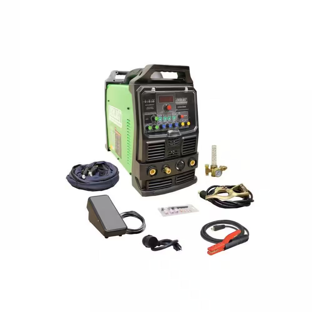 200 Amp Powertig 200DV IGBT Digital Inverter AC/DC Stick/Tig Welder with High Frequency and Lift TIG Start, 120V/240V