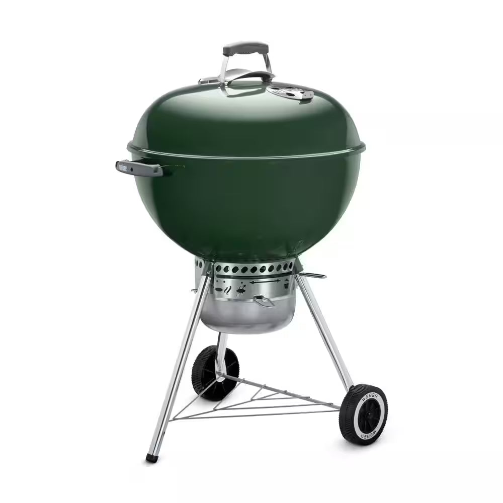 Original Kettle Premium 22 In. Charcoal Grill in Black with Built-In Thermometer with Premium Grill Cover