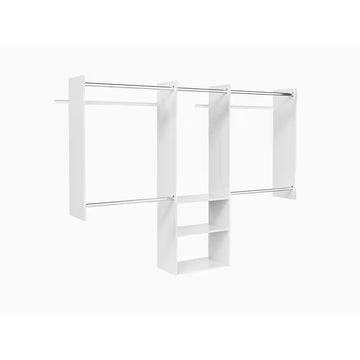 Deluxe 60 In. W - 96 In. W White Wood Closet System