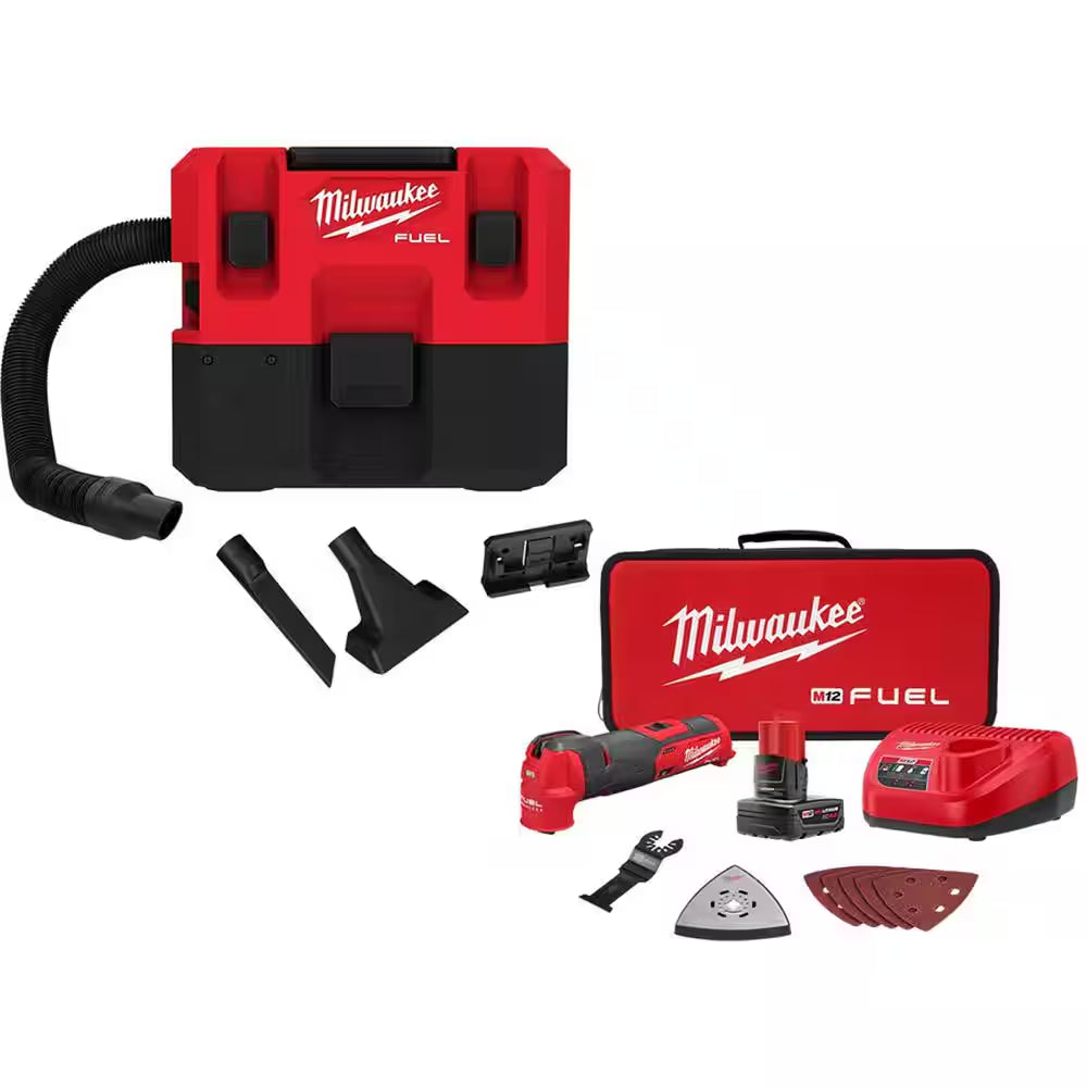 M18 18-Volt 2 Gal. Lithium-Ion Cordless Wet/Dry Vacuum with M18 XC 5.0 Ah Starter Kit