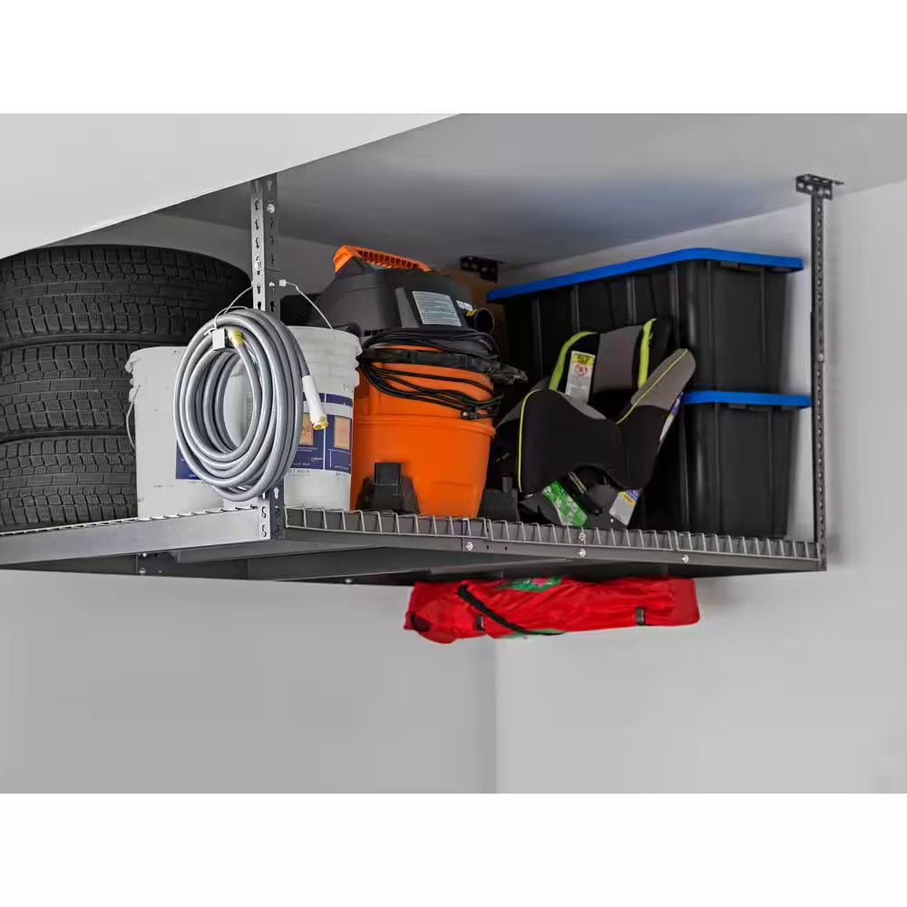 Versarac Gray Adjustable Steel Overhead Garage Storage Rack (48 in W X 96 in D)