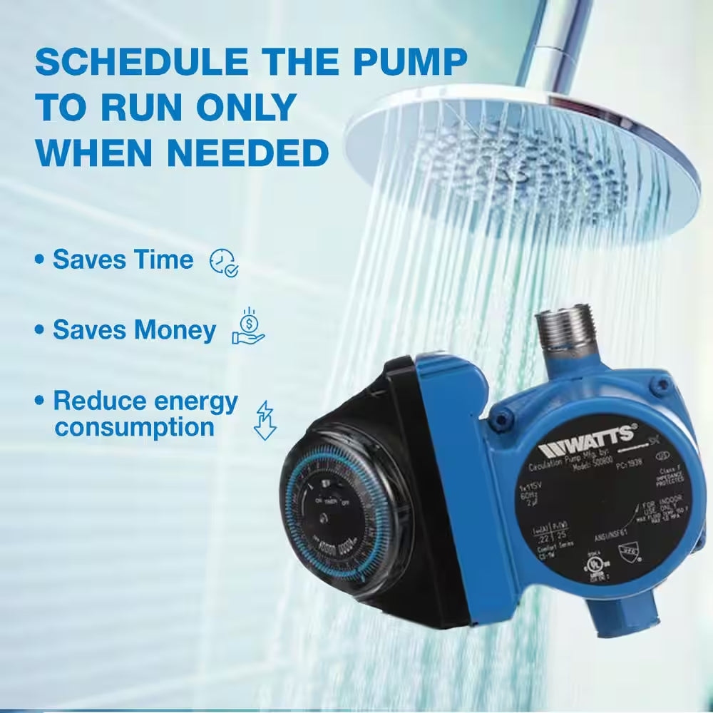 Hot Water Recirculation System, Heat H2O, 24 Hr Programmable Timer