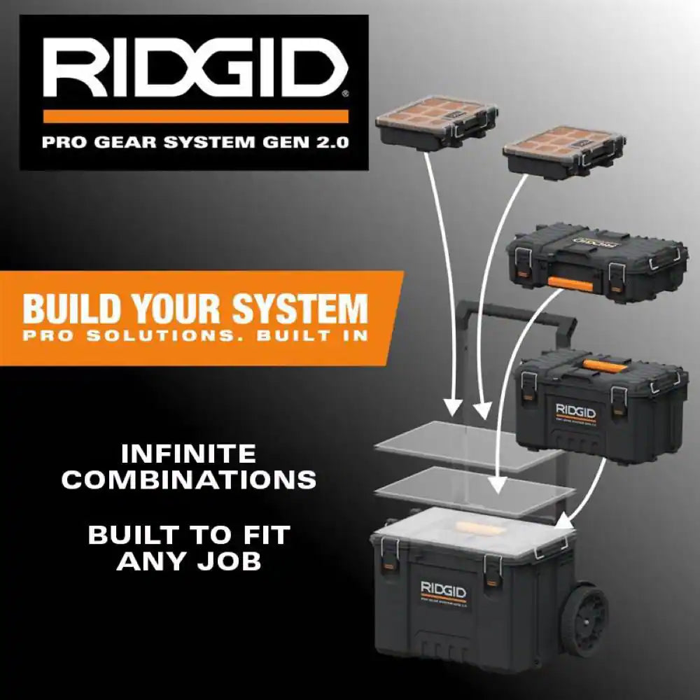 Pro Gear System Gen 2.0 Stackable 25 in All Terrain Rolling Tool Box with 9 In. Wheels