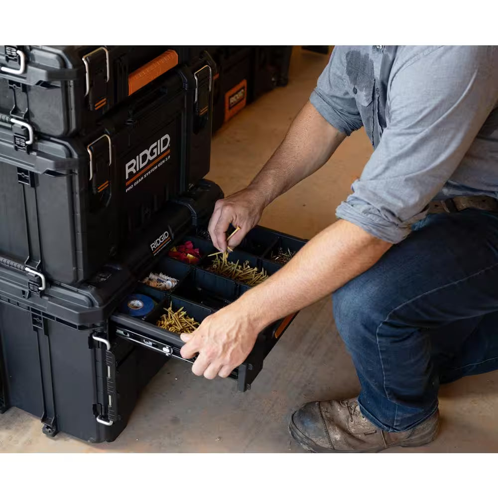 2.0 Pro Gear System 22 In. XL 2 Drawers Modular Tool Box Storage