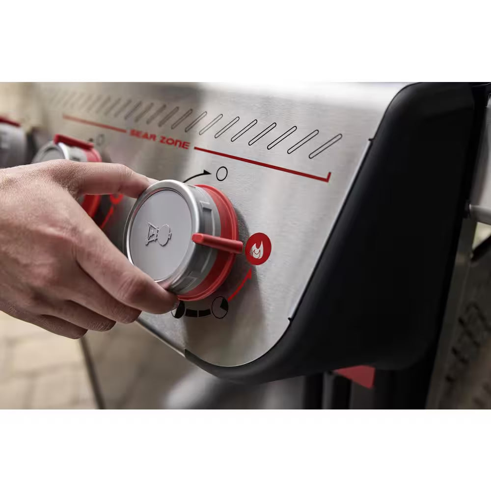 Spirit E-325 3-Burner Propane Gas Grill in Black with Powerful Boost Burners