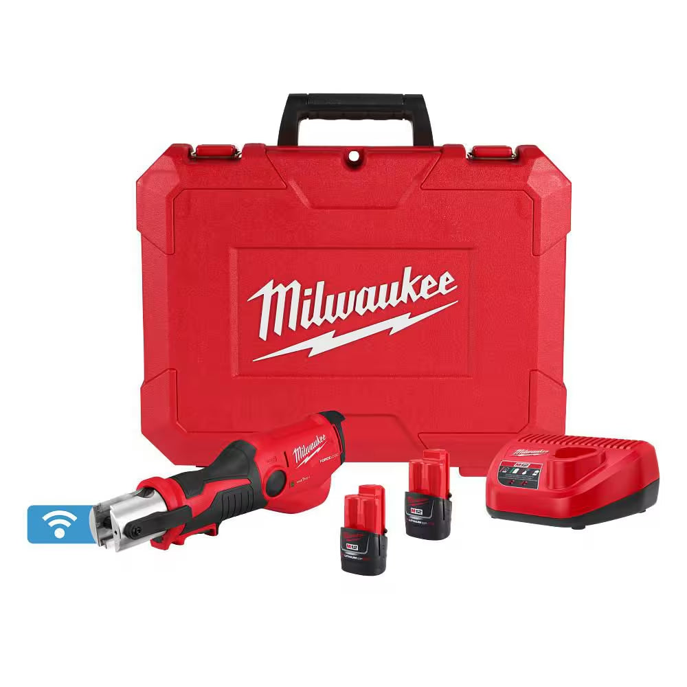 M12 12-Volt Lithium-Ion FORCE LOGIC Press Tool Kit W/ CTS Copper Jaws W/ ONE-KEY