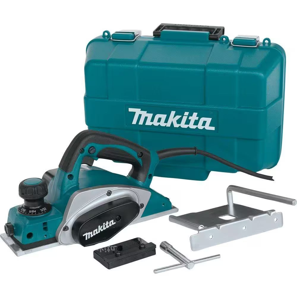 6.5 Amp 3-1/4 In. Corded Handheld Planer Kit with Blade Set, Hard Case