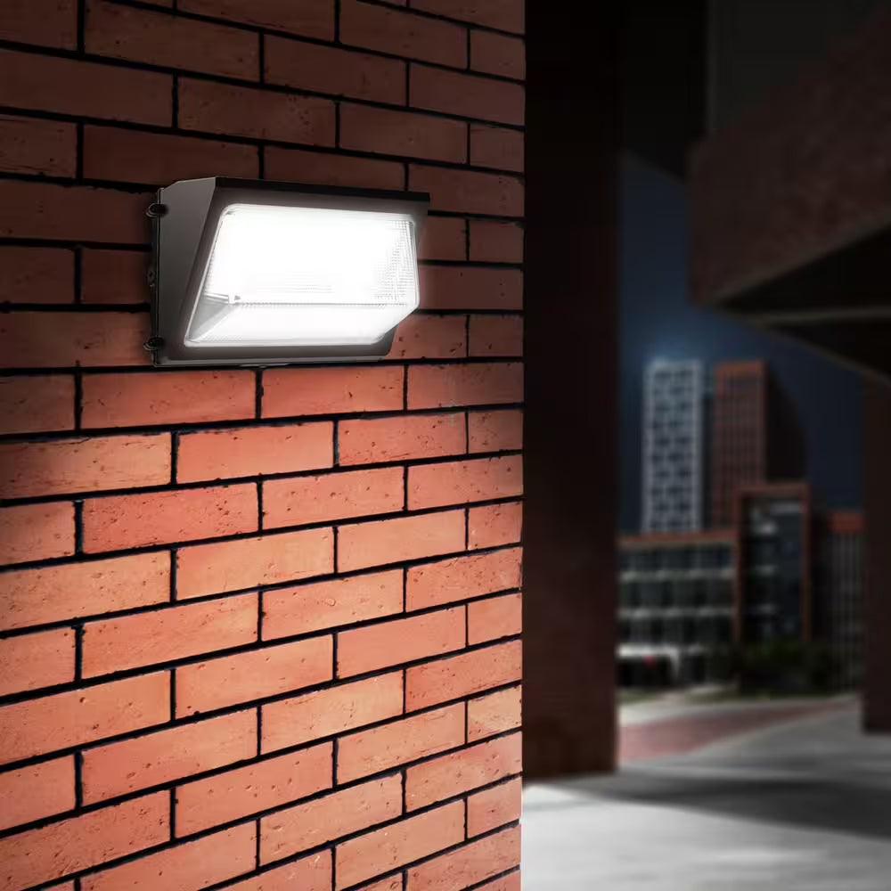 4000/6000/8000 Lumens Select Integrated LED Selectable 5CCT Bronze Dusk to Dawn Commercial Wall Pack Light