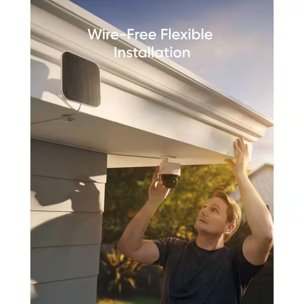 S340 Solocam Wireless Outdoor Solar Pan and Tilt Security Camera with 360-Degree Surveillance and No Monthly Fee
