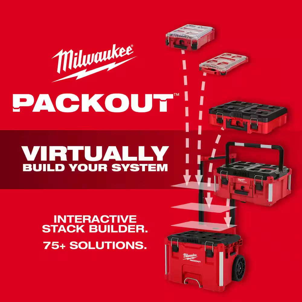 PACKOUT 20 In. 2-Wheel Utility Cart with Large Tool Box and Crate (3-Piece)