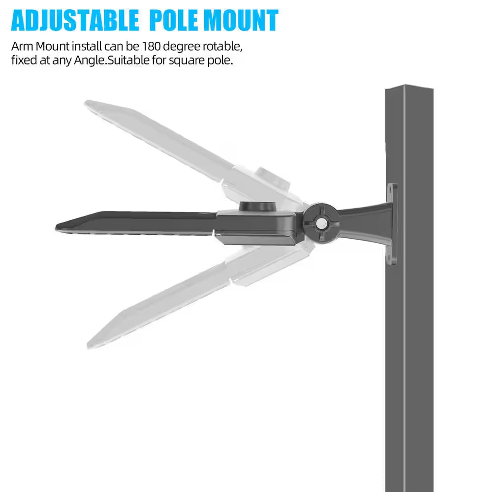 1500- Watt Equivalent 300-Watt Integrated LED Bronze Parking Lot Area Light 5000K Daylight Arm Mount IP65