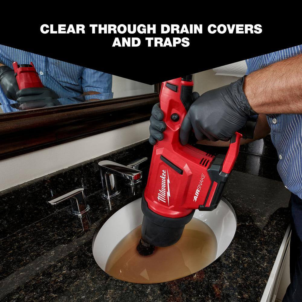 M12 12V Lithium-Ion Cordless Drain Cleaning Airsnake Air Gun Kit with M12 HACKZALL Reciprocating Saw