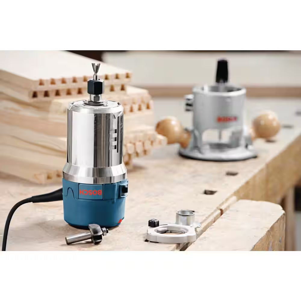 12 Amp 2-1/4 Horse Power Corded Peak Variable Speed Plunge and Fixed Base Router Kit with Hard Case