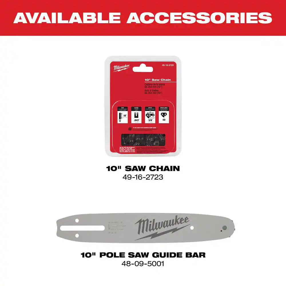 M18 FUEL QUIK-LOK 10 In. Pole Saw Attachment (Tool-Only)
