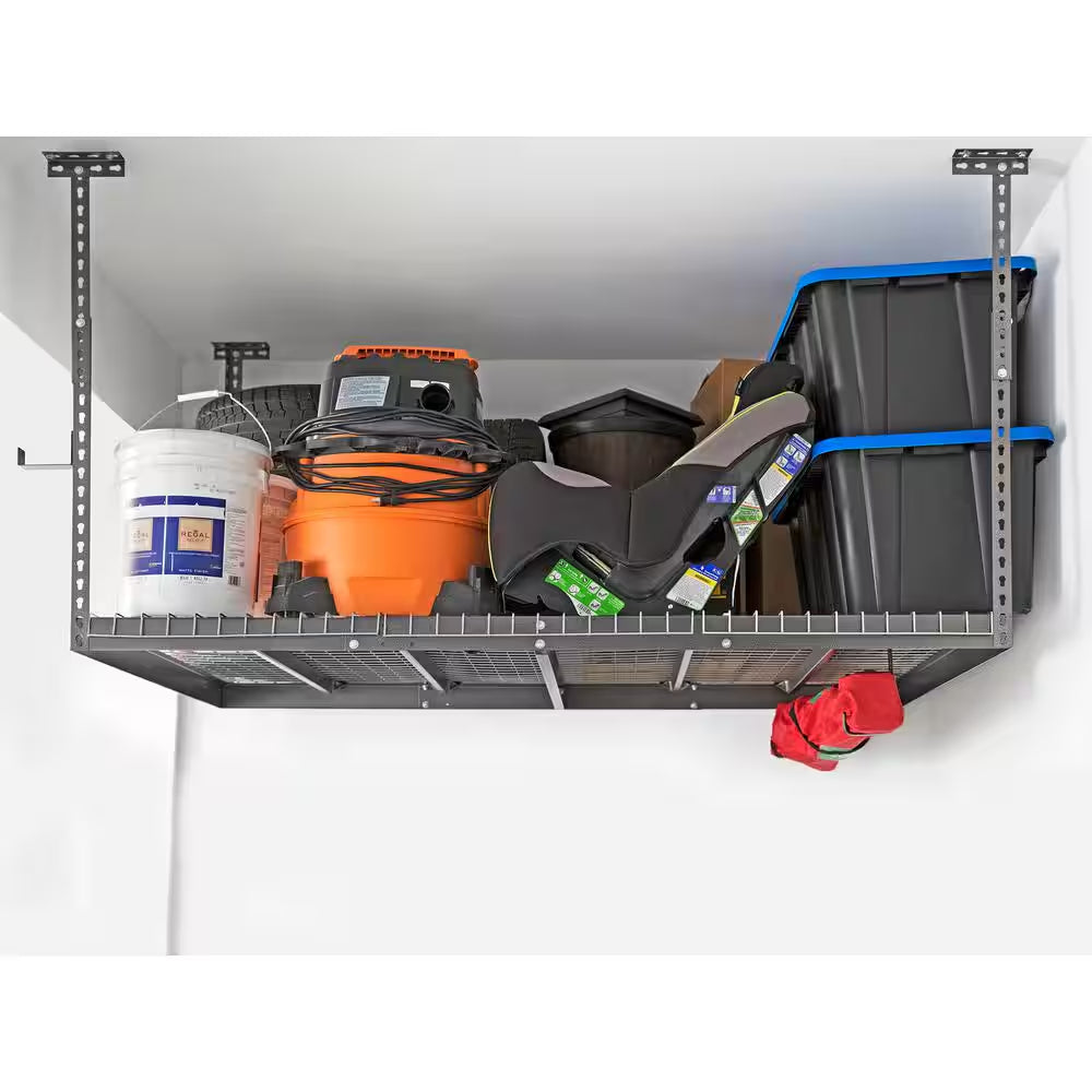 Versarac Gray Adjustable Steel Overhead Garage Storage Rack (48 in W X 96 in D)