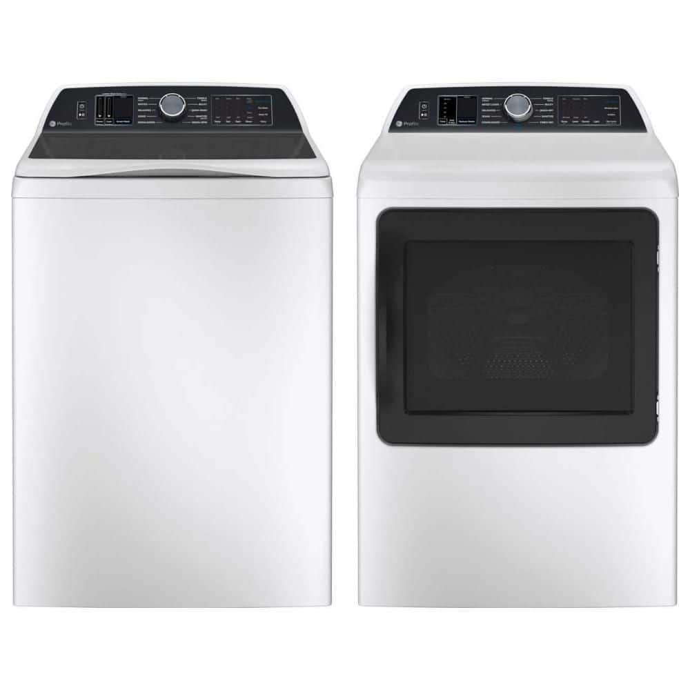 Profile 5.4 cu. ft. Smart Top Load Washer and 7.4 cu. ft. Smart Dryer Set