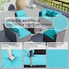 7-Piece Wicker Outdoor Sectional Set with Cushion Sand