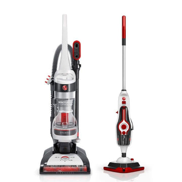 WindTunnel Cord Rewind Pet Bagless Corded Upright Vacuum Cleaner with Steam Complete Pet Steam Mop with Handheld Steamer