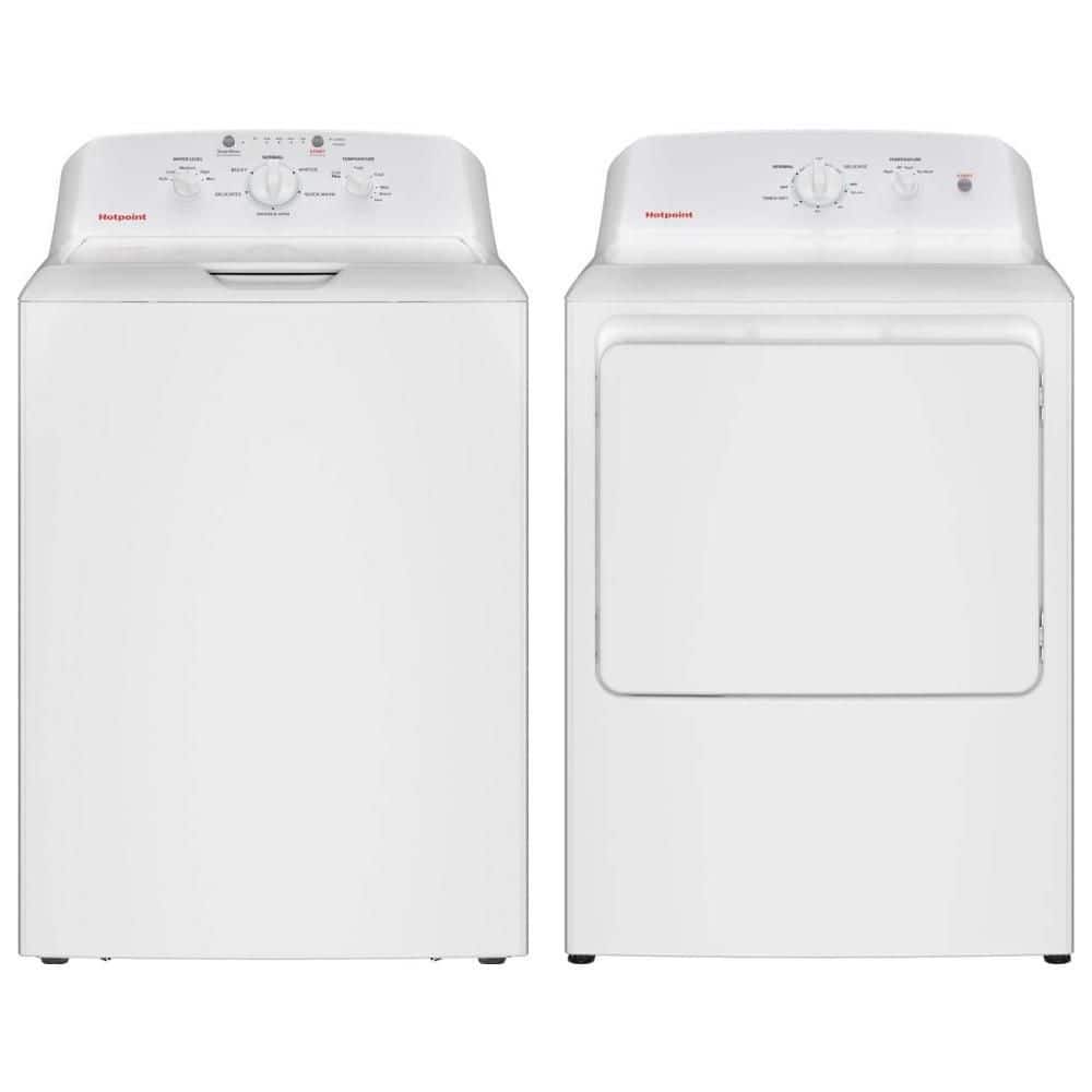 Hotpoint 4.0 cu.ft. Top Load Washer and 6.2 cu. ft. Dryer Set