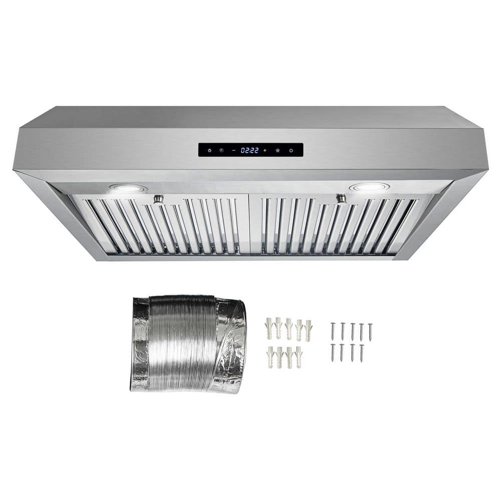 Cosmo Haven Collection 30 in. 380 CFM Ducted Under Cabinet Range Hood Stainless Steel