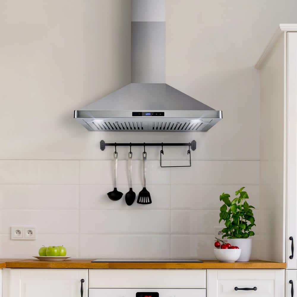 Cosmo Vista Collection 30 in. 380 CFM Ducted Wall Mount Range Hood Stainless Steel