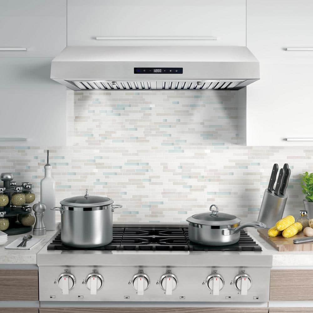 Cosmo Haven Collection 30 in. 380 CFM Ducted Under Cabinet Range Hood Stainless Steel
