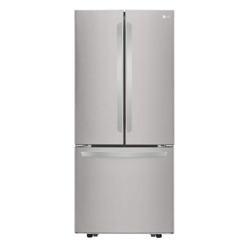 30 in. W 22 cu. ft. 3-Door French Door Refrigerator with Ice Maker in Stainless Steel