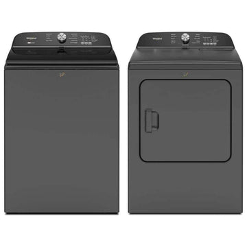5.2 cu. ft. Top Load Washer and 7.0 cu. ft. Dryer Set in Volcano Black