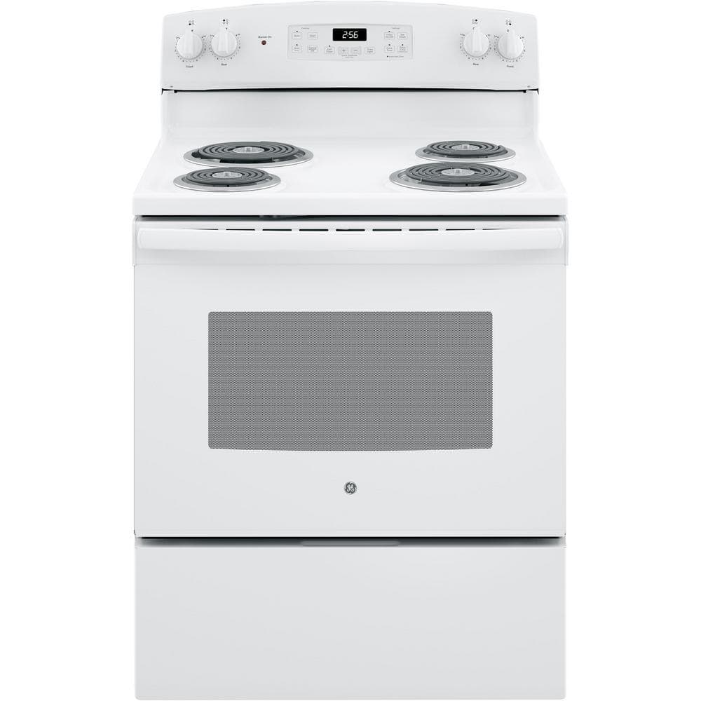 30 in. 4 Burner Element Free-Standing Electric Range in White