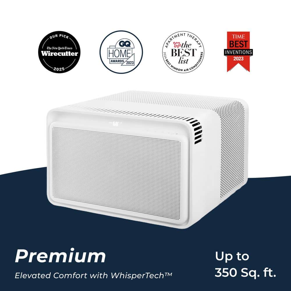 8,000 BTU 115-Volts QUIET Smart Window Air Conditioner, Wi-Fi/Remote, #1 Easiest-to-Install, up to 342 sq ft.